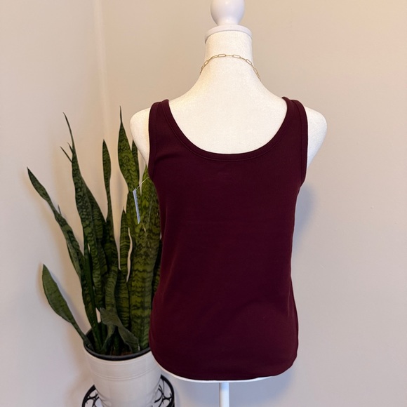Old Navy | First-Layer Rib Knit Tank Tops, White and Maroon - Picture 9 of 11